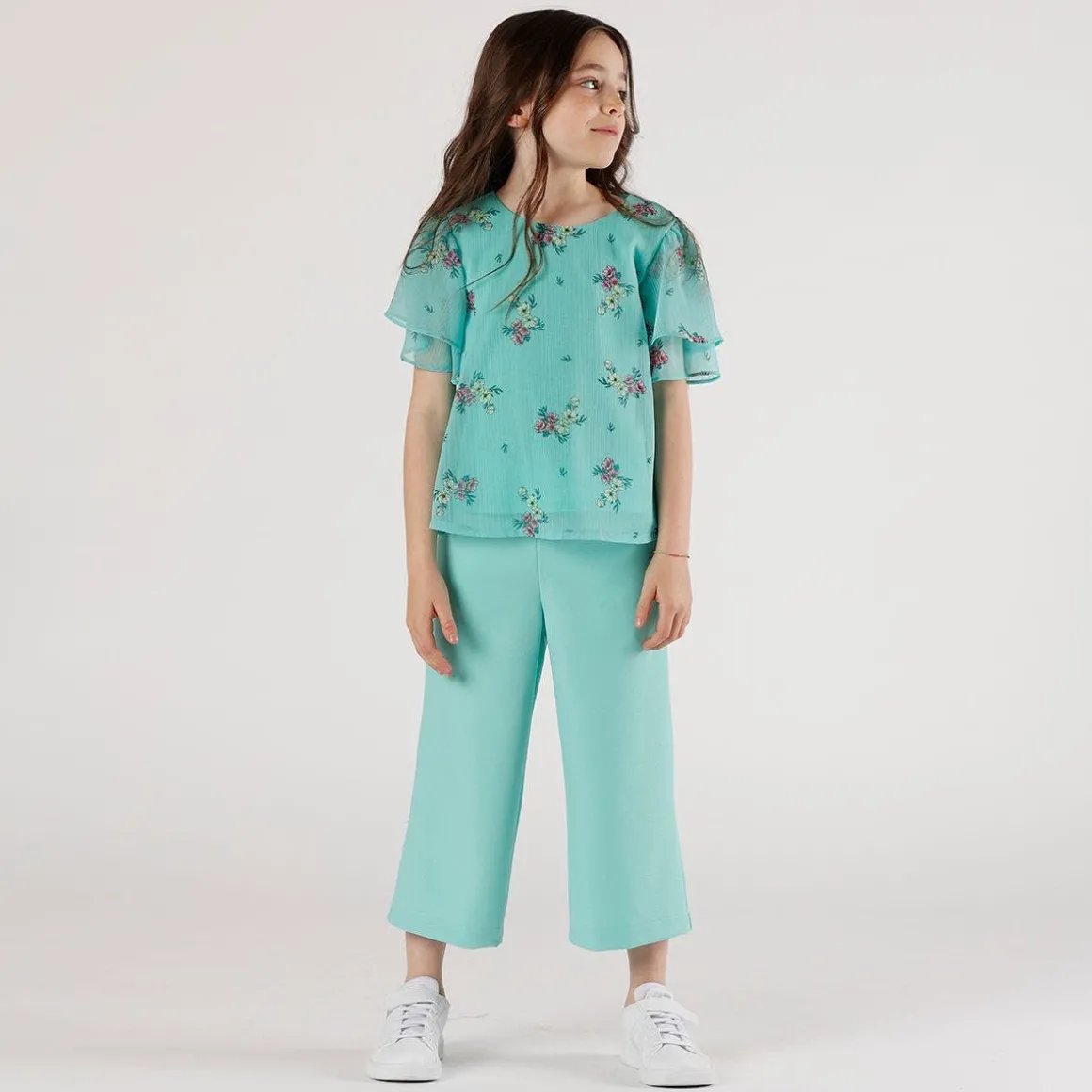 Pantalone in crepe da bambina