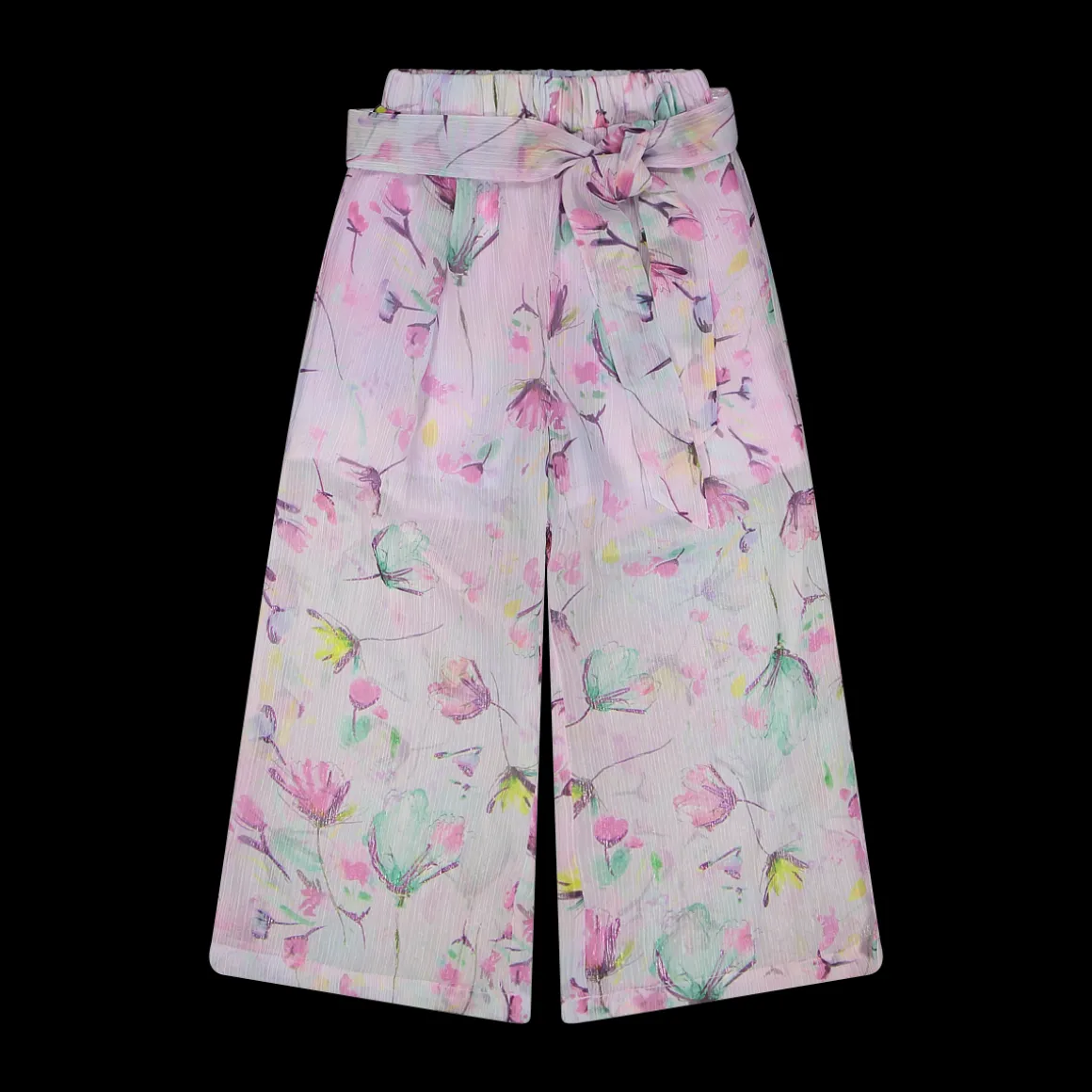 Pantalone in creponne stampato per bambina