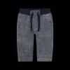 Pantalone in felpa con stampa effetto tessuto per neonato