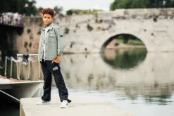 Pantalone in felpa diagonale per bambino