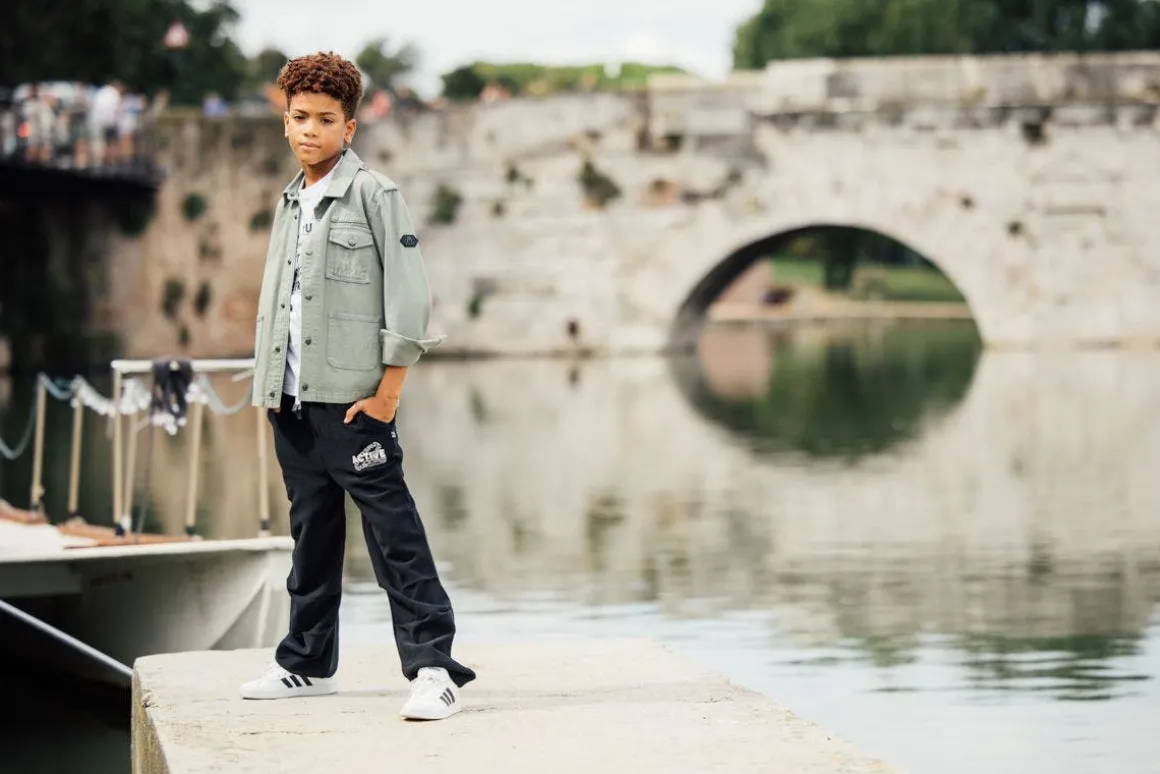 Pantalone in felpa diagonale per bambino