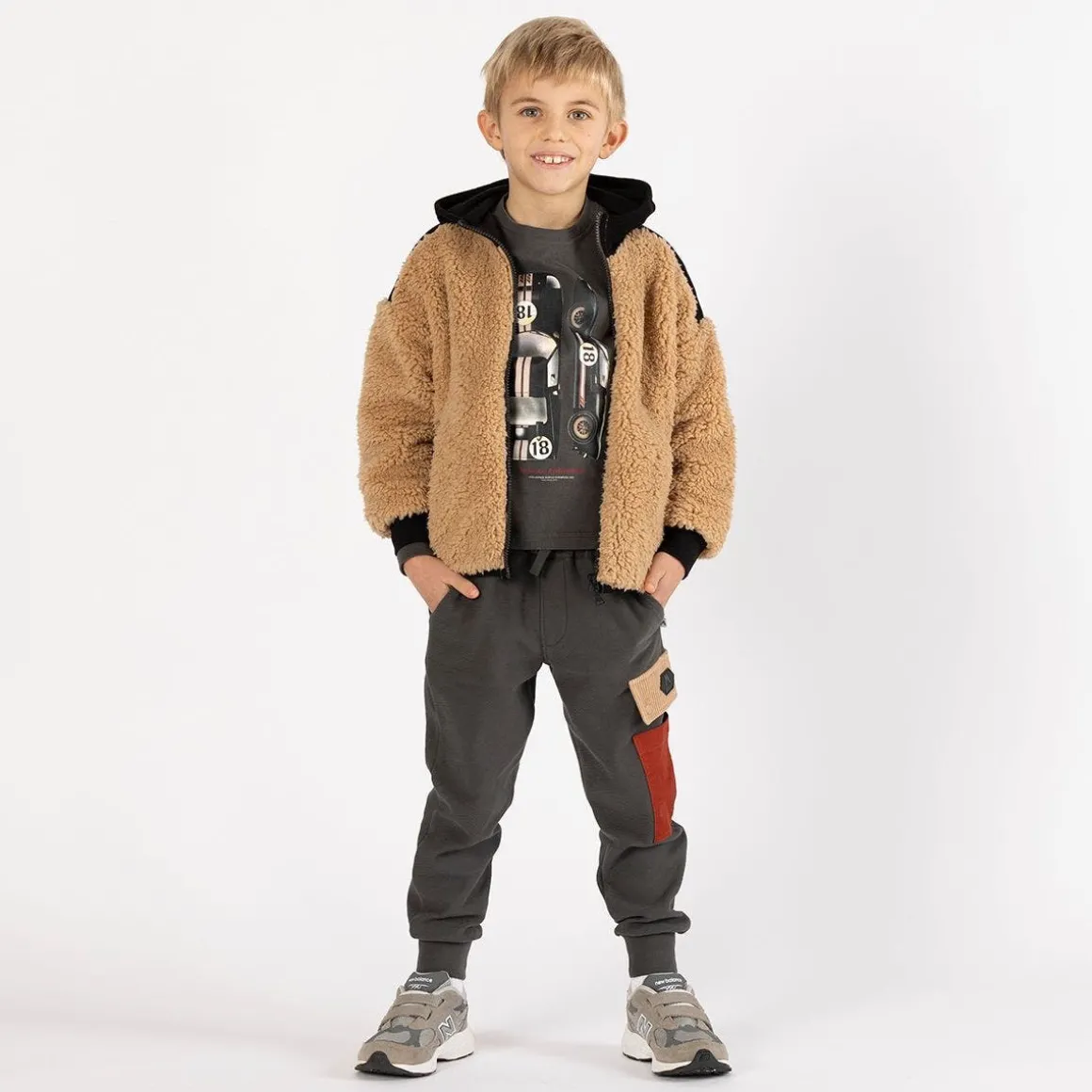 Pantalone in felpa diagonale per ragazzo