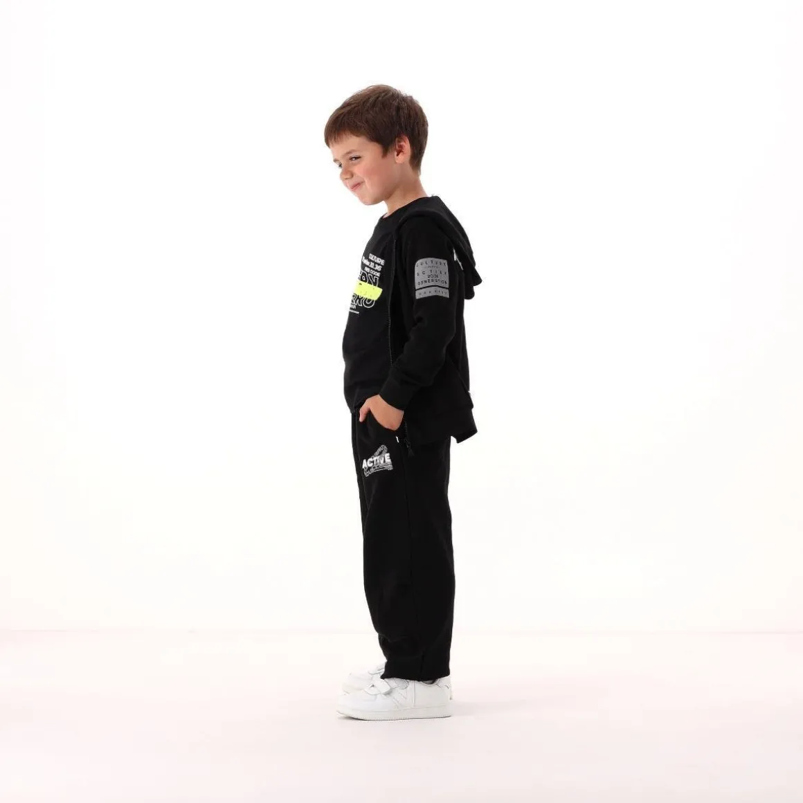 Pantalone in felpa diagonale per bambino