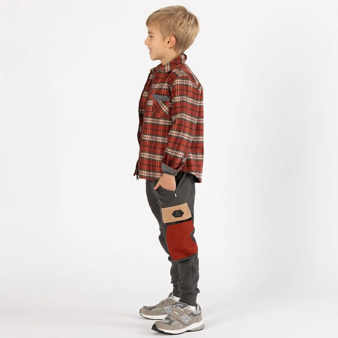 Pantalone in felpa diagonale per ragazzo