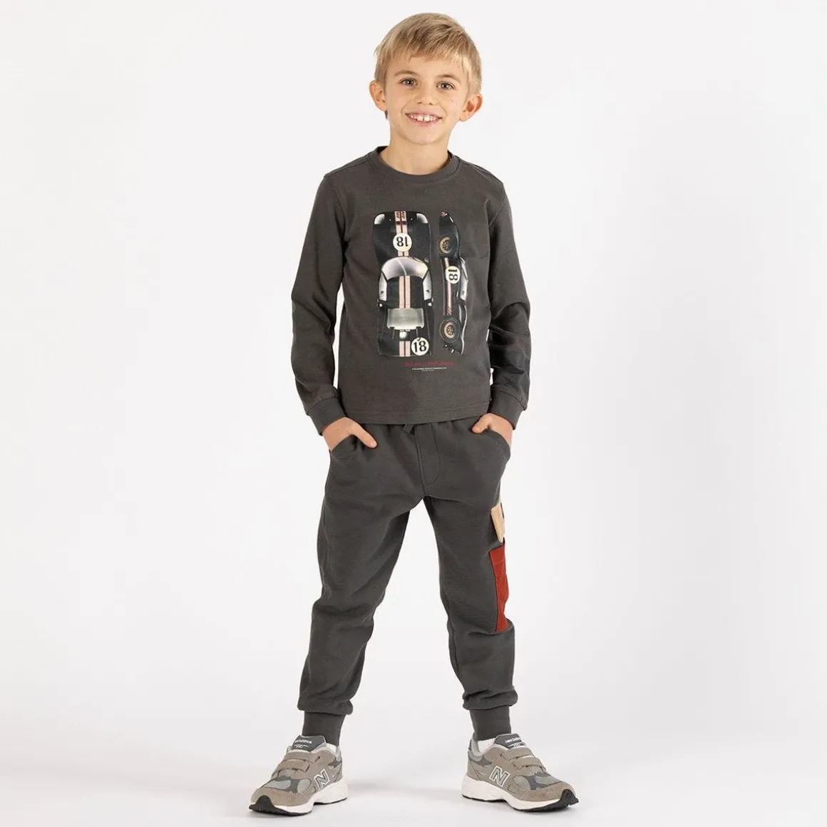 Pantalone in felpa diagonale per ragazzo