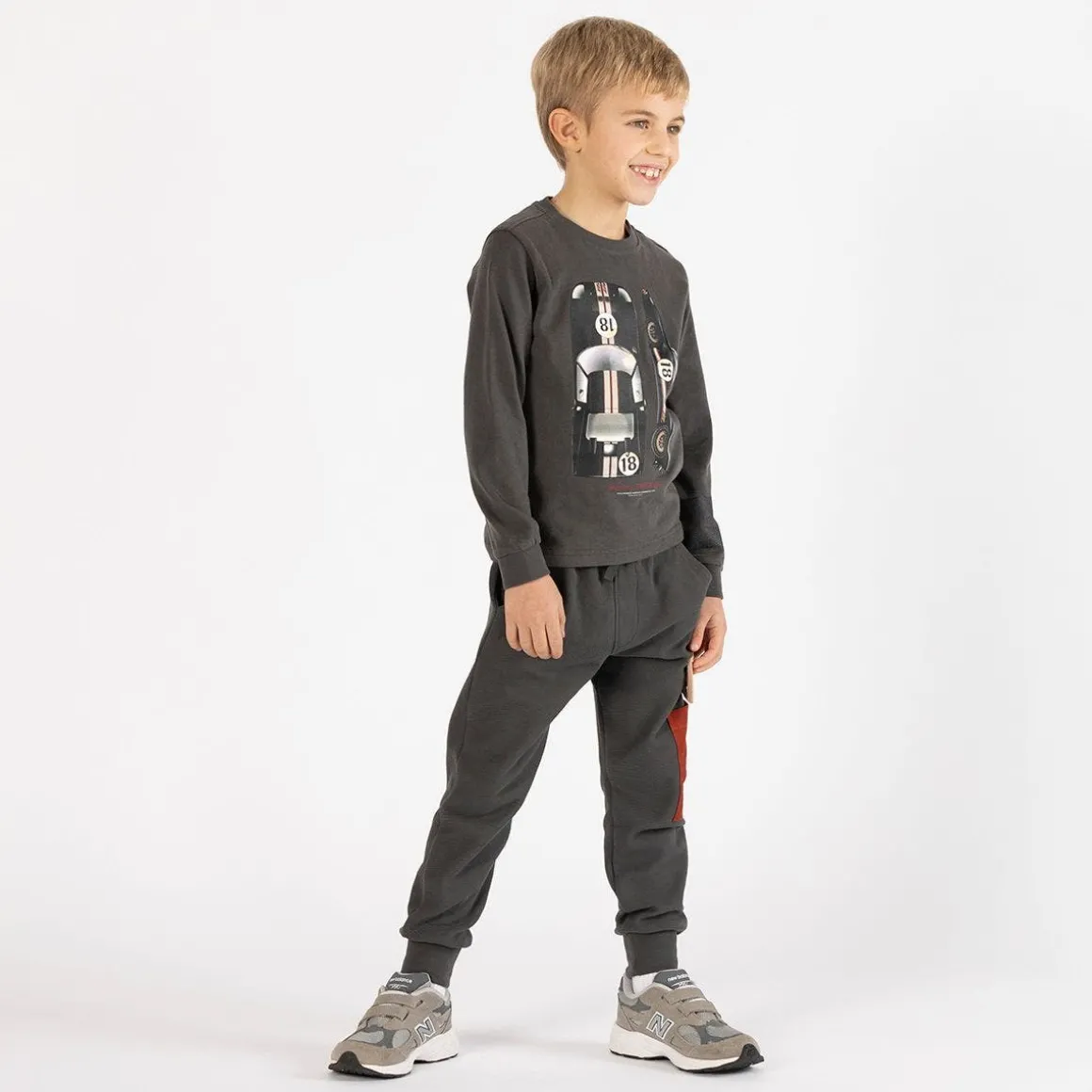 Pantalone in felpa diagonale per ragazzo