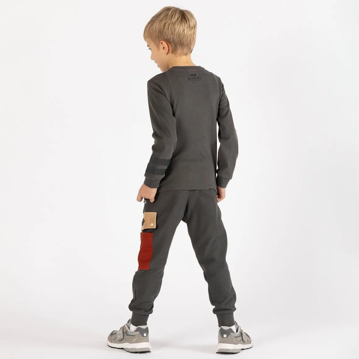 Pantalone in felpa diagonale per ragazzo