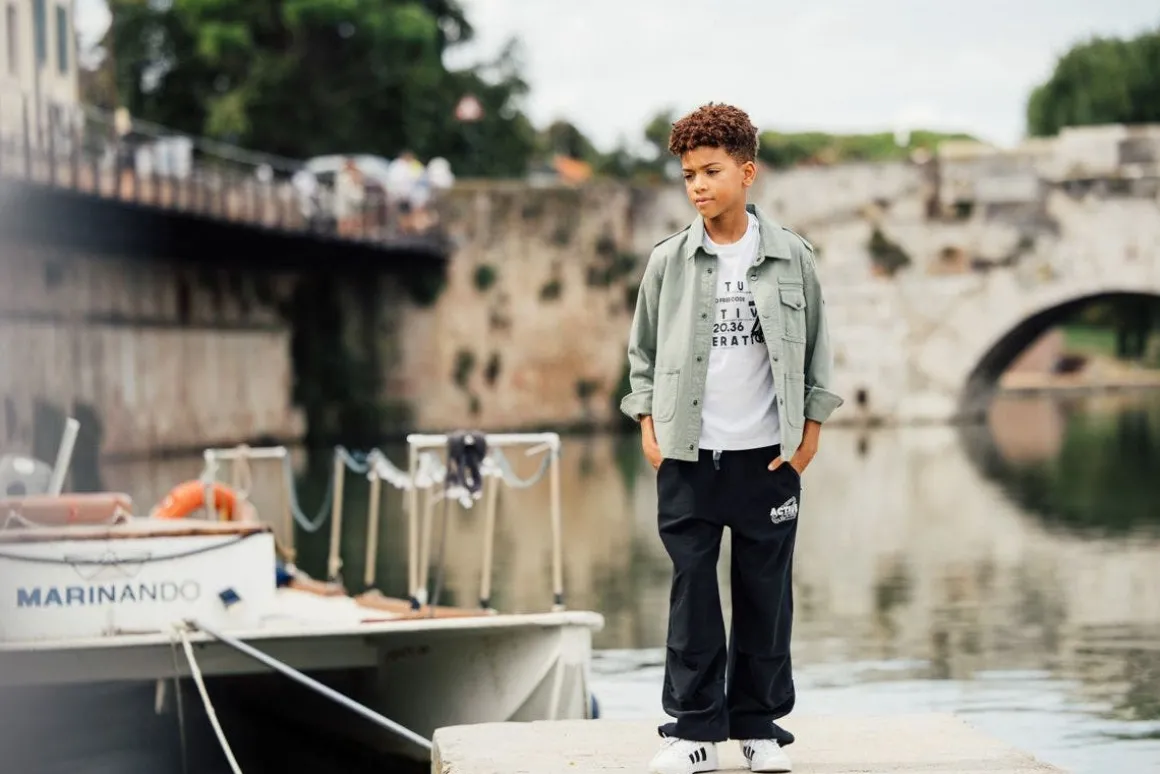 Pantalone in felpa diagonale per bambino