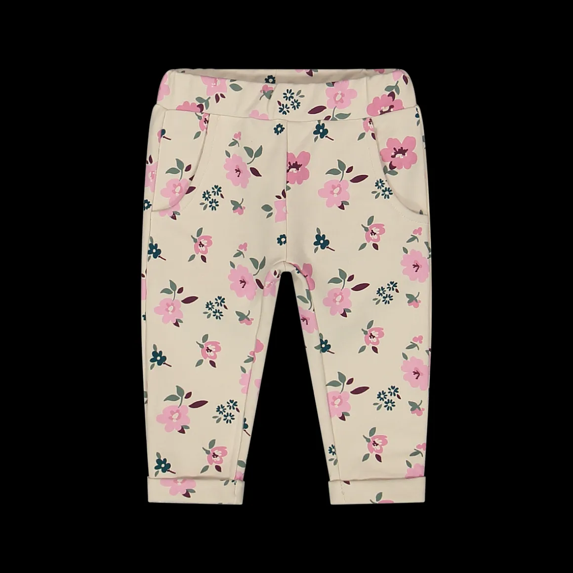 Pantalone in felpa fantasia da bambina