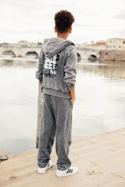 Pantalone in felpa slavata per bambino