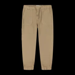 Pantalone in gabardina fiammata per bambino