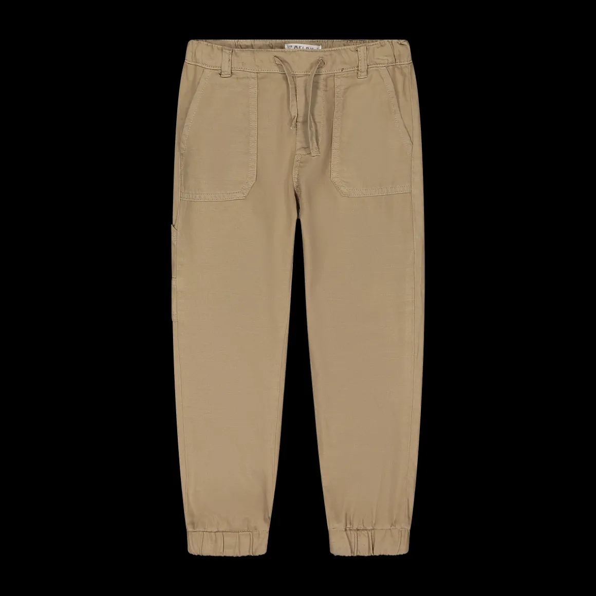 Pantalone in gabardina fiammata per bambino