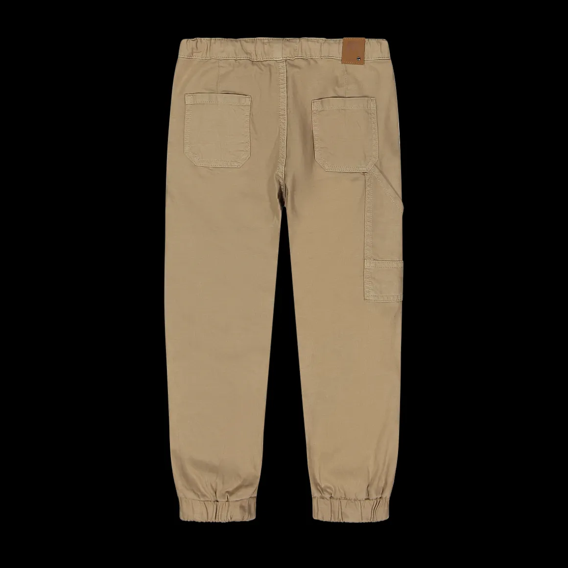 Pantalone in gabardina fiammata per bambino