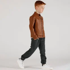 Pantalone in gabardina leggera con tasconi bambino
