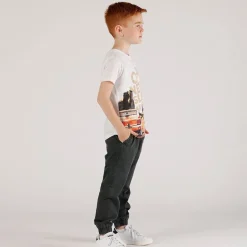 Pantalone in gabardina leggera con tasconi bambino