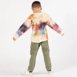 Pantalone in gabardina smerigliata per ragazzo