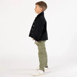 Pantalone in gabardina smerigliata per ragazzo