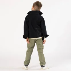 Pantalone in gabardina smerigliata per ragazzo