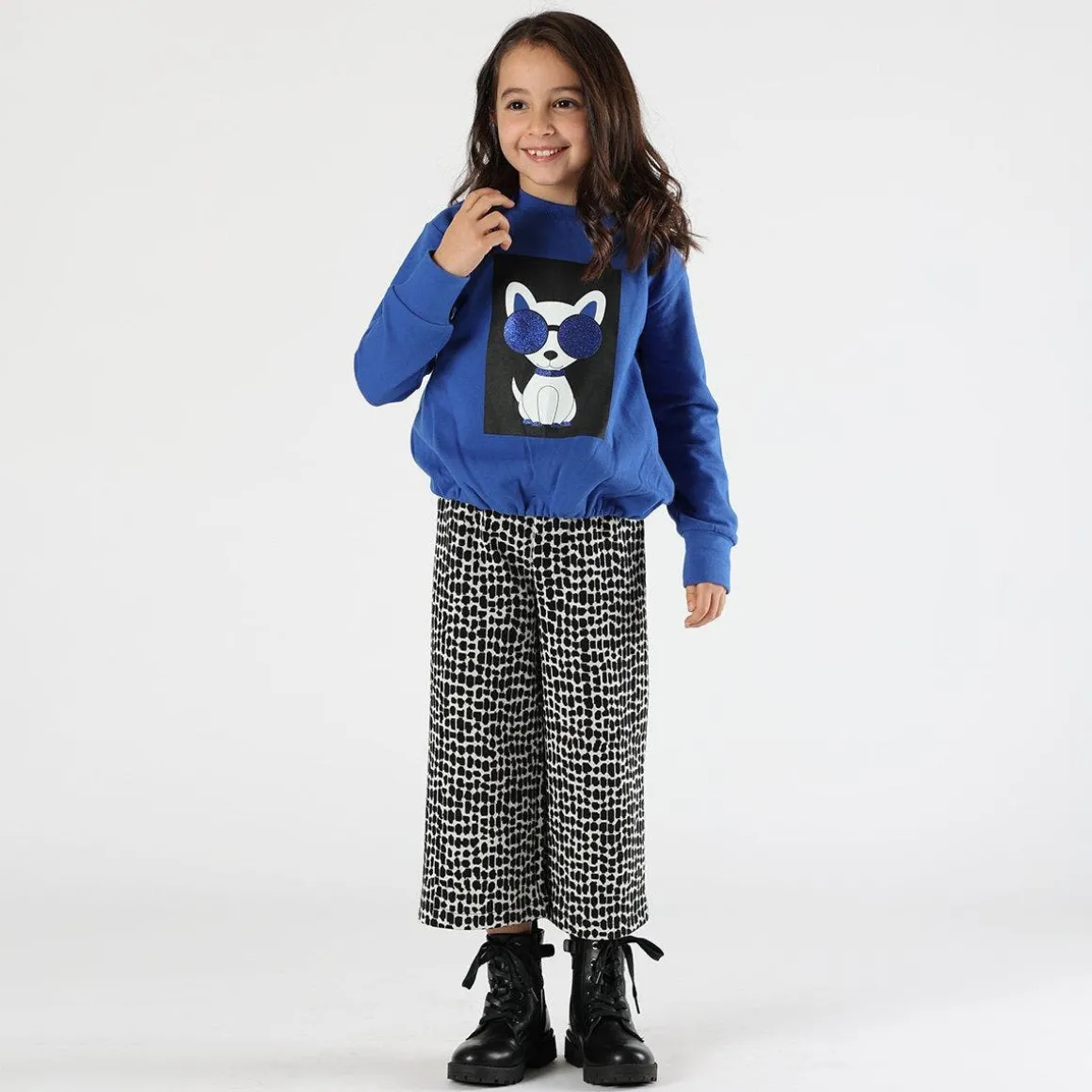 Pantalone jacquard da bambina