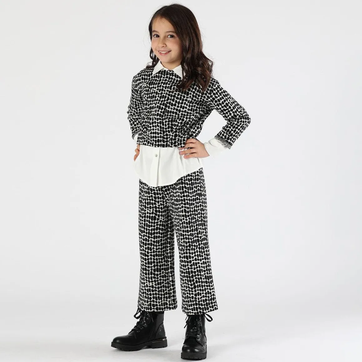 Pantalone jacquard da bambina
