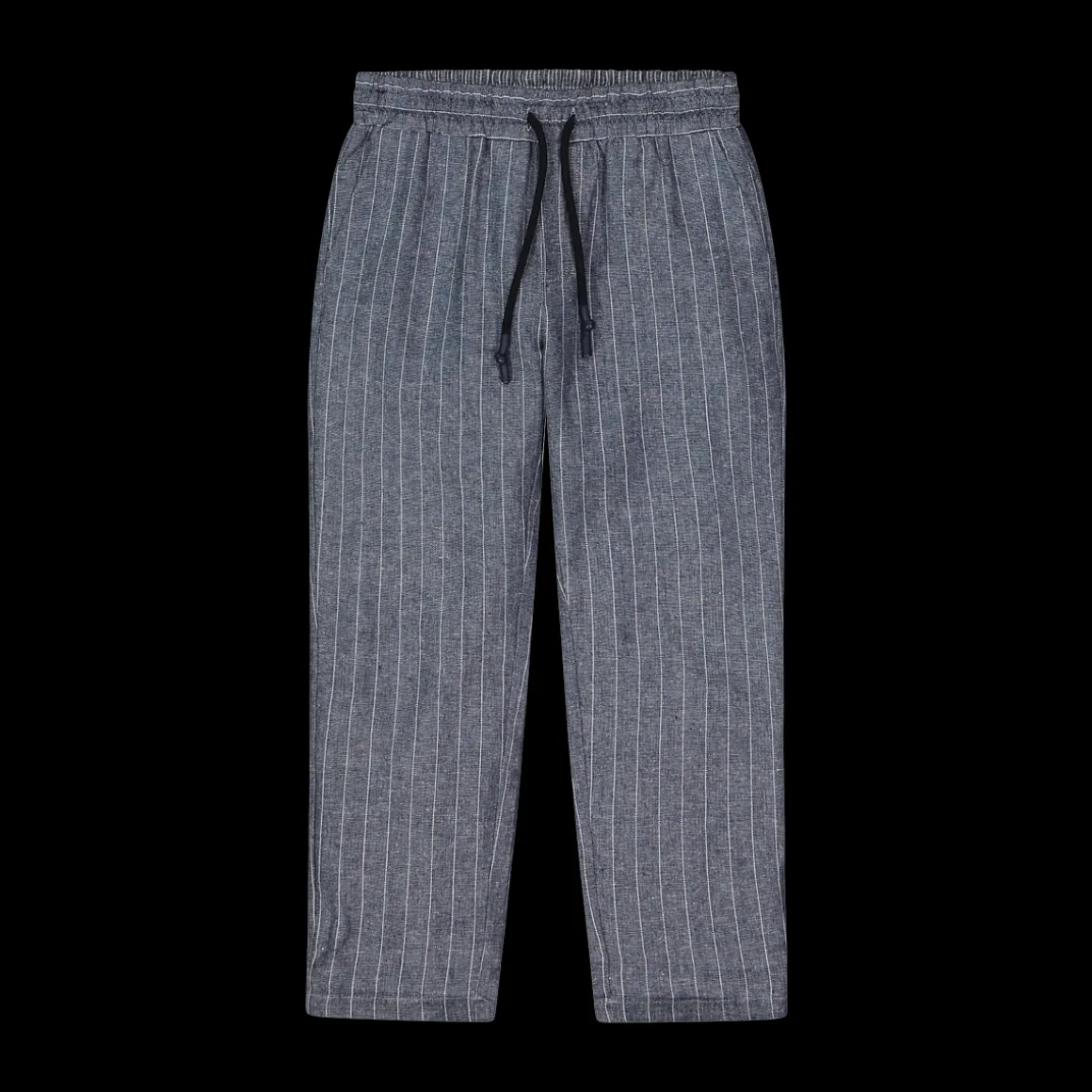 Pantalone lungo da bambino in gessato misto lino