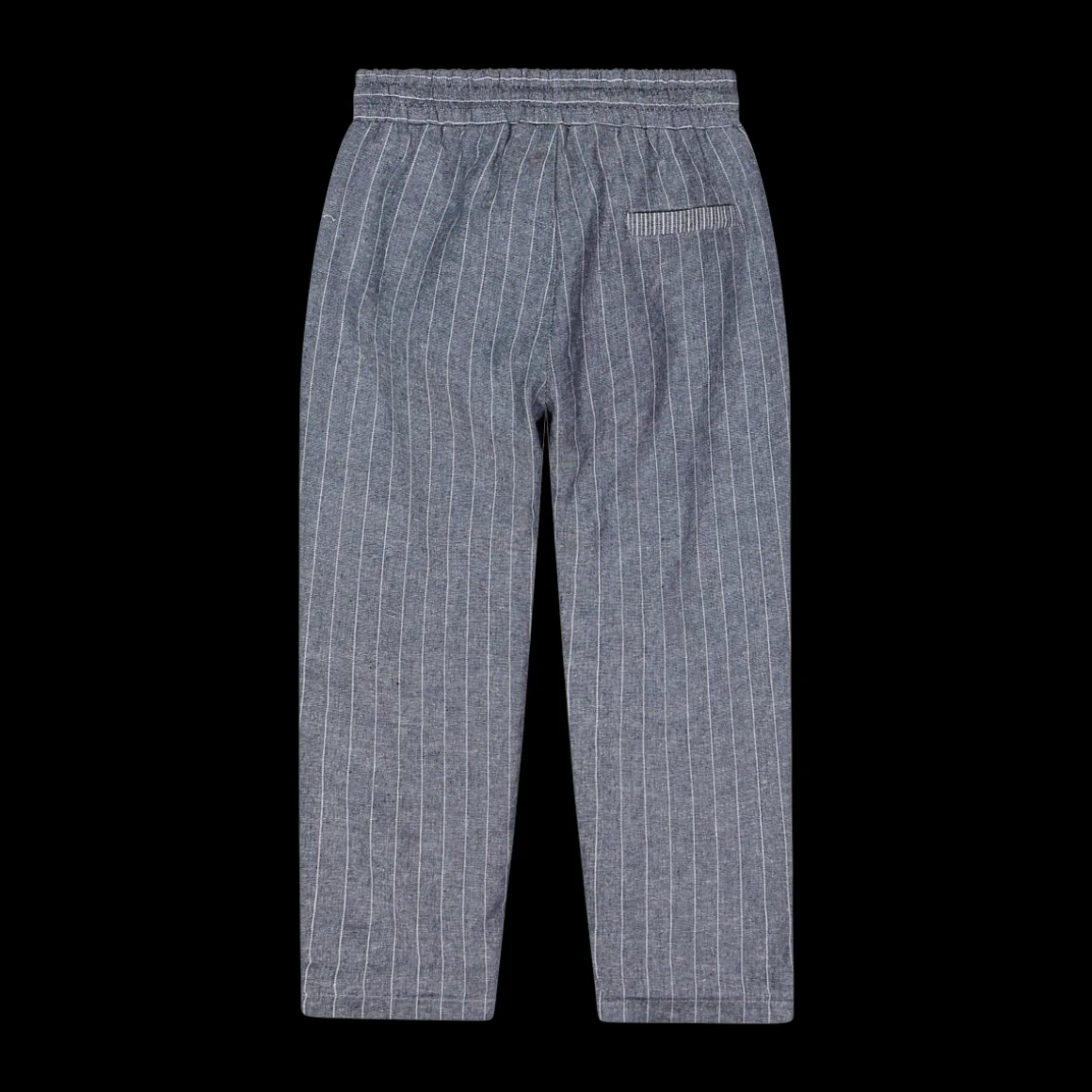 Pantalone lungo da bambino in gessato misto lino
