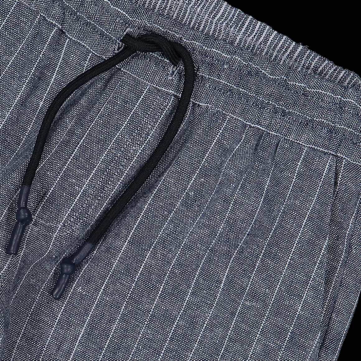 Pantalone lungo da bambino in gessato misto lino