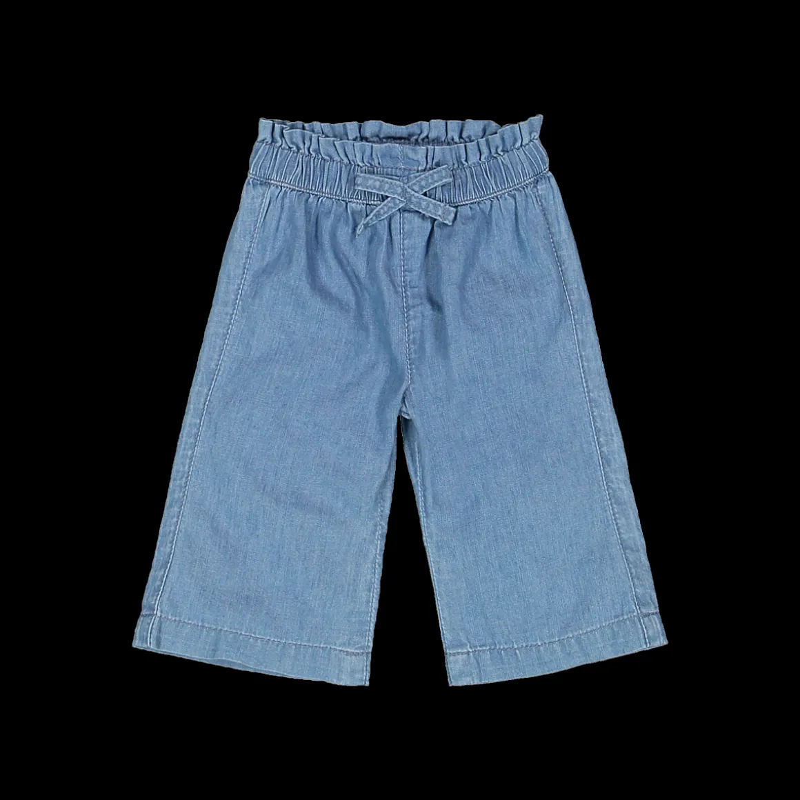 Pantalone lungo in chambray per neonata
