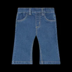 Pantalone lungo in jeans elasticizzato per neonata