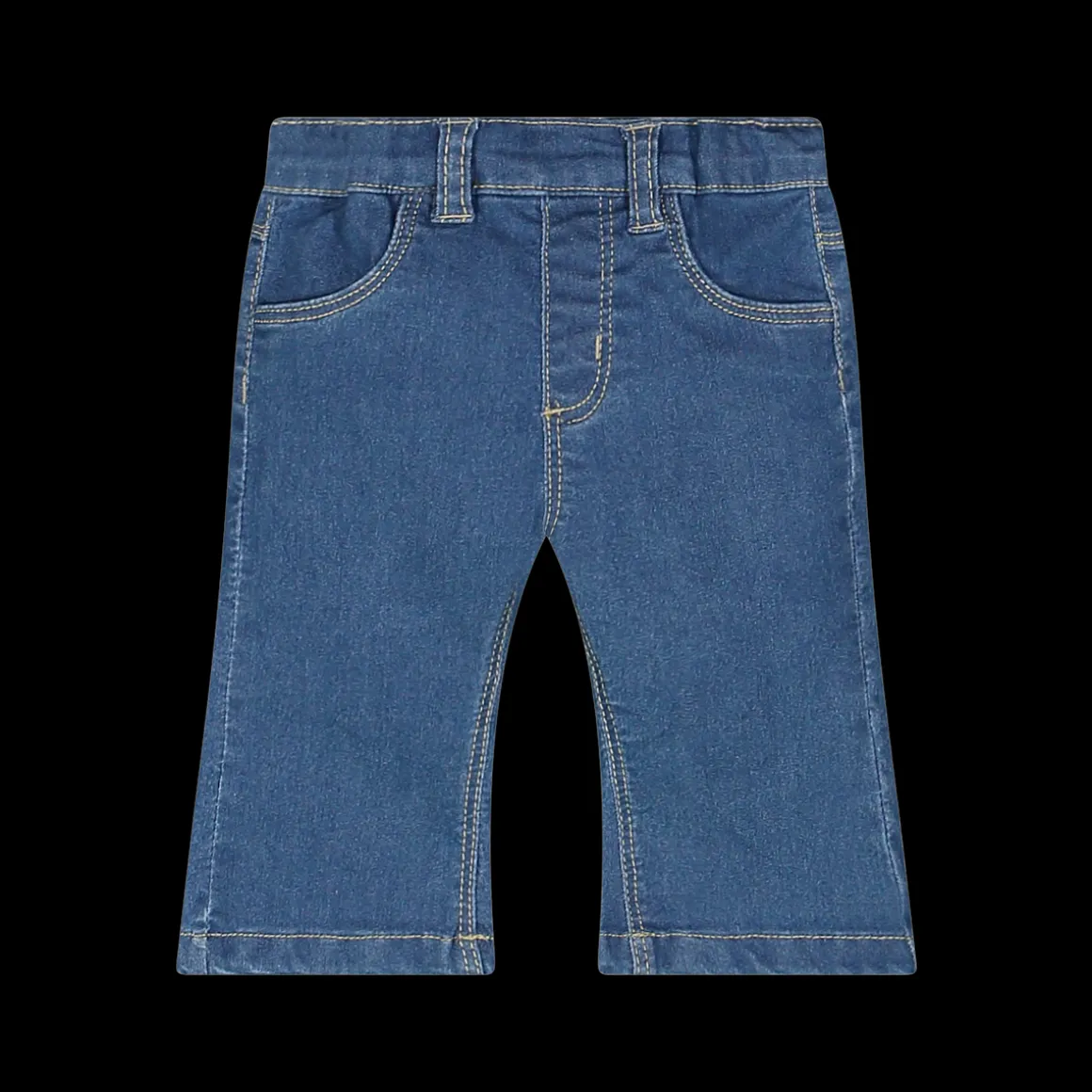Pantalone lungo in jeans elasticizzato per neonata
