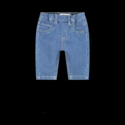 Pantalone lungo in jeans elasticizzato per neonato