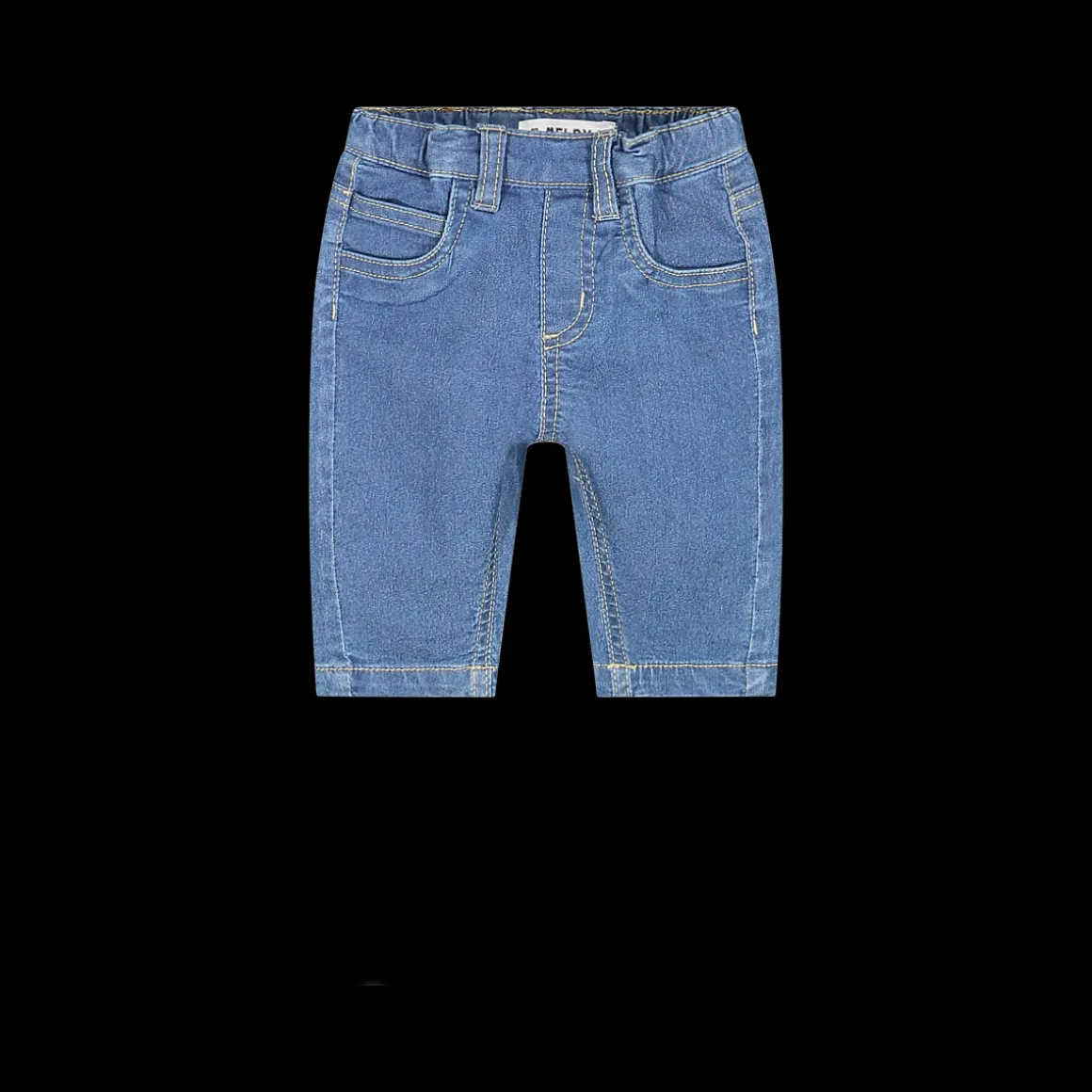Pantalone lungo in jeans elasticizzato per neonato