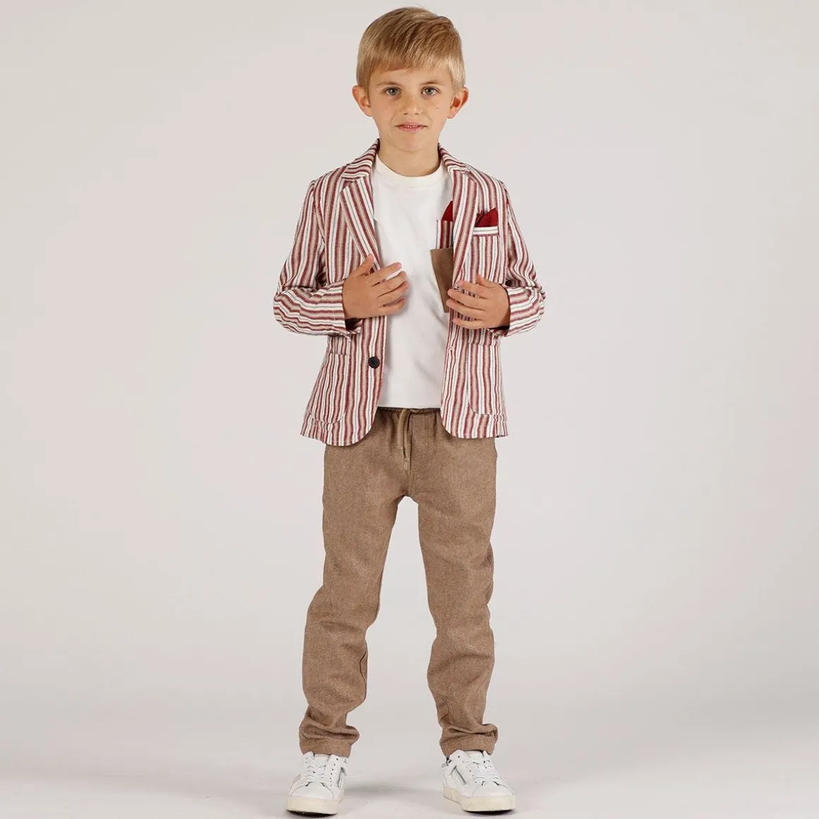 Pantalone misto lino bambino