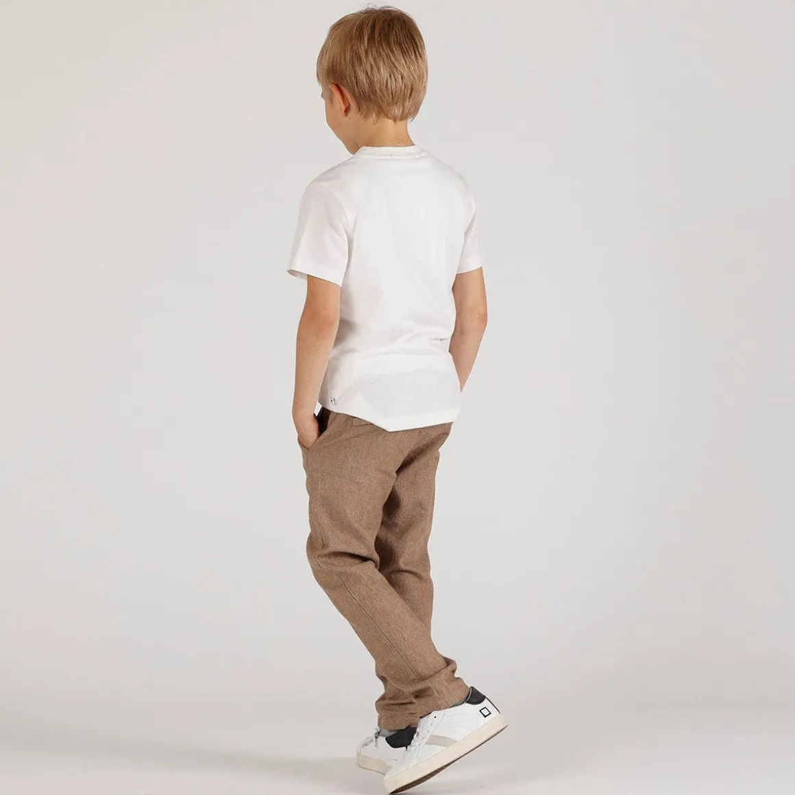 Pantalone misto lino bambino