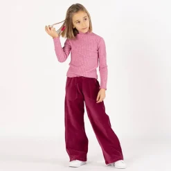 Pantalone palazzo in ciniglia per bambina