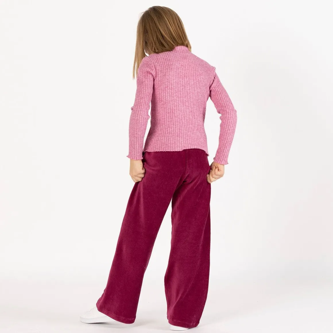 Pantalone palazzo in ciniglia per bambina