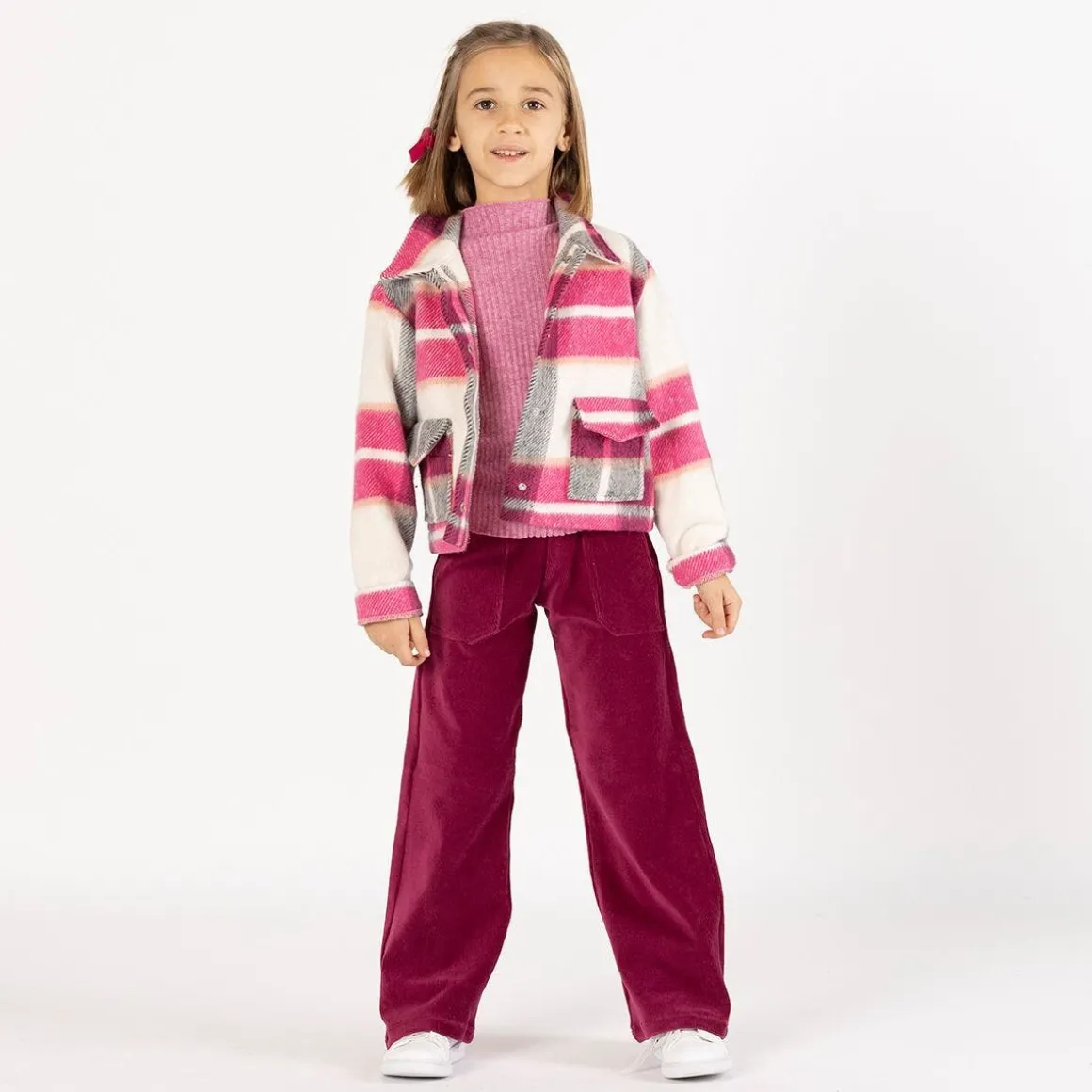 Pantalone palazzo in ciniglia per bambina
