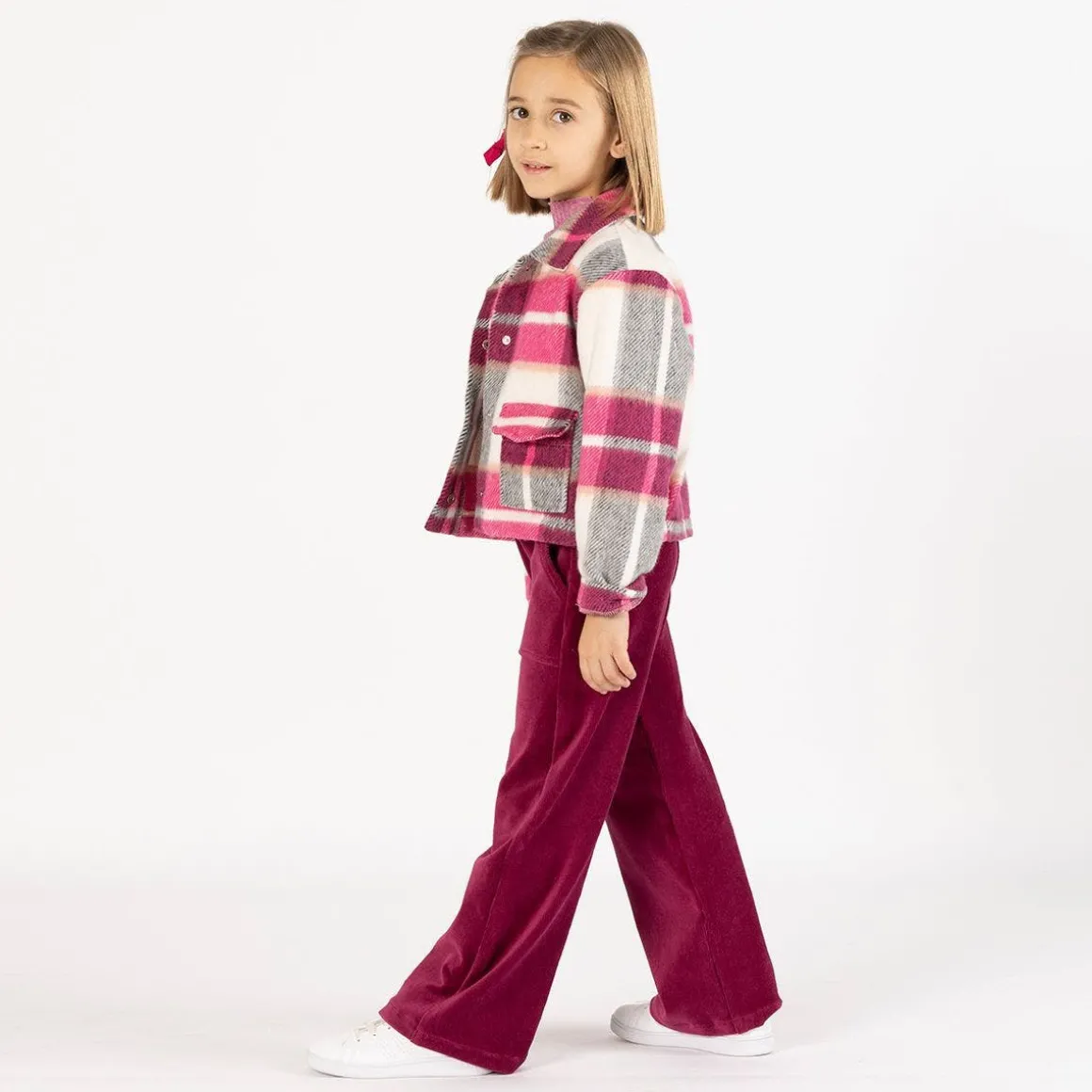 Pantalone palazzo in ciniglia per bambina