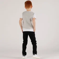 Pantalone tessuto canneté bambino