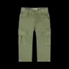 Pantaloni cargo in felpa denim per neonato
