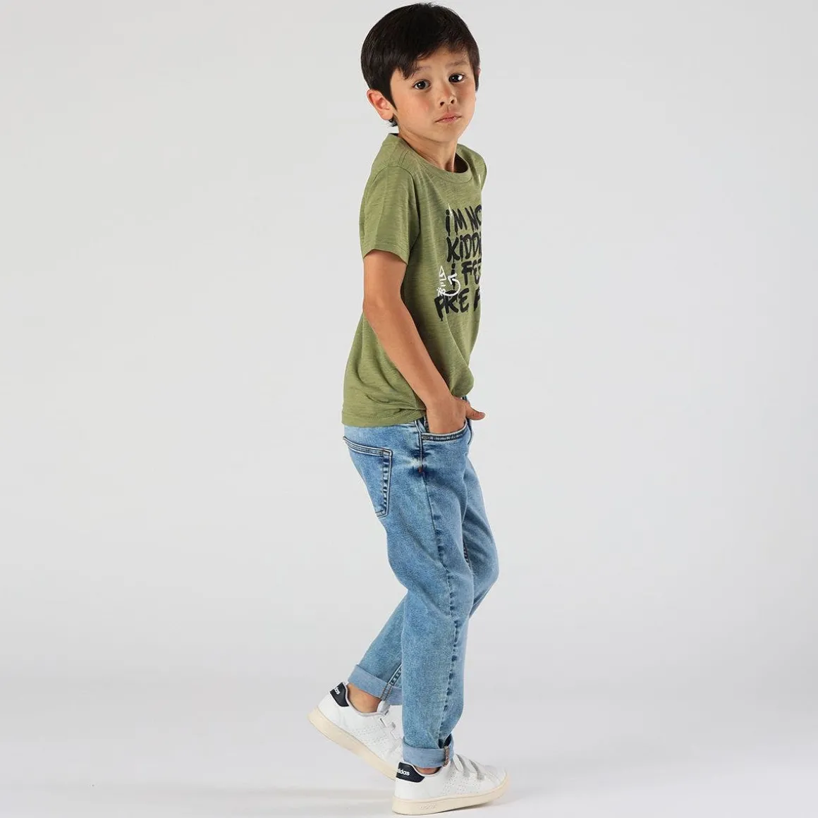 Pantaloni da bambino in denim stretch