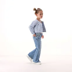 Pantaloni flare in denim per bambina