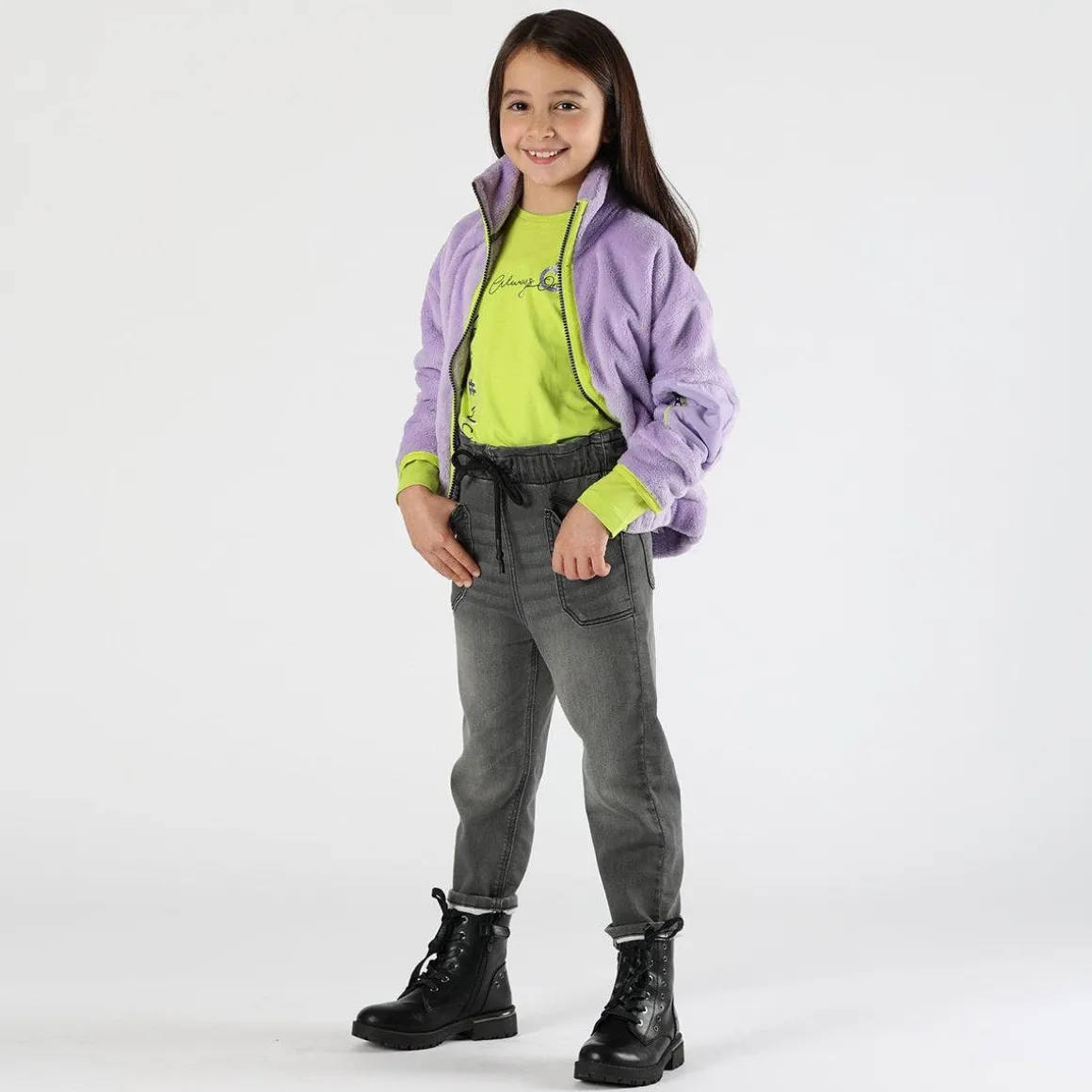 Pelliccetta con zip bambina