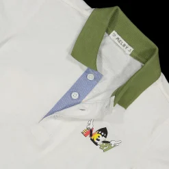Polo da bambino in piquet con stampa sul retro