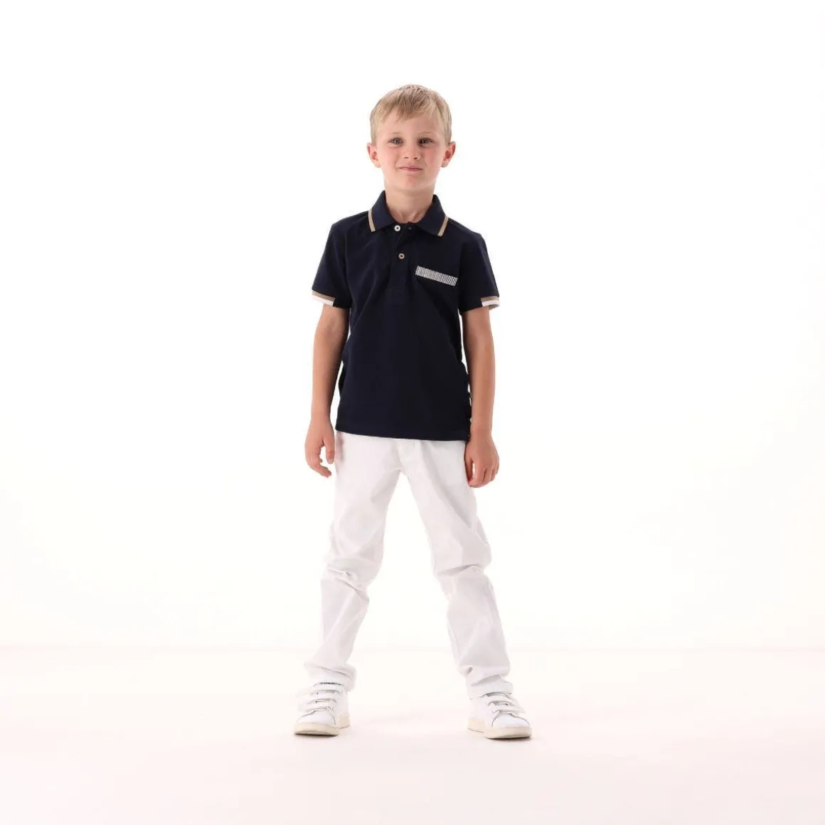 Polo elegante in piquet per bambino