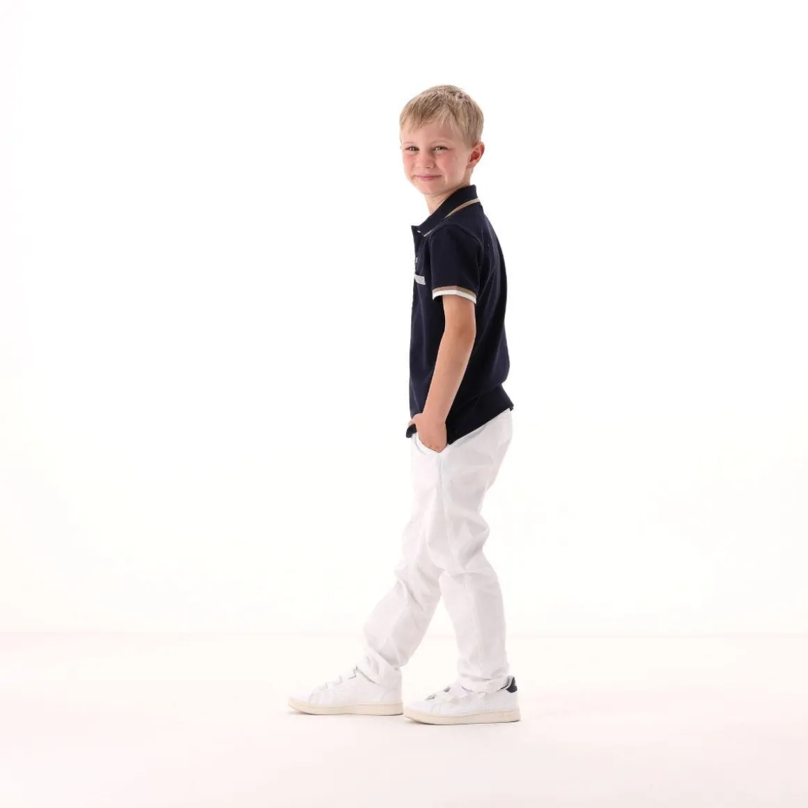 Polo elegante in piquet per bambino