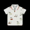 Polo in cotone malfilè con animaletti da bambino