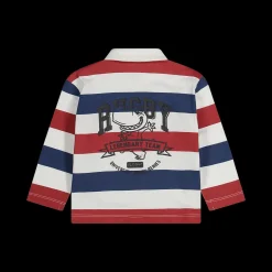 Polo rigata in jersey invernale per bambino