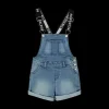 Salopette in denim da bambina