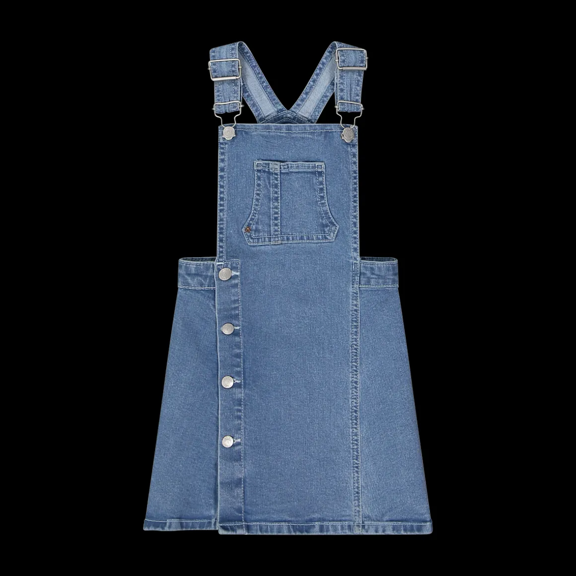 Salopette in denim da bambina